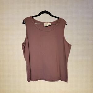 Field Gear Woman, XL | Vintage 100% Cotton Purple Tank Neckline Design
